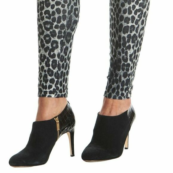 New! MICHAEL KORS Bootie Suede Croc Ankle Boots - Picture 8 of 8